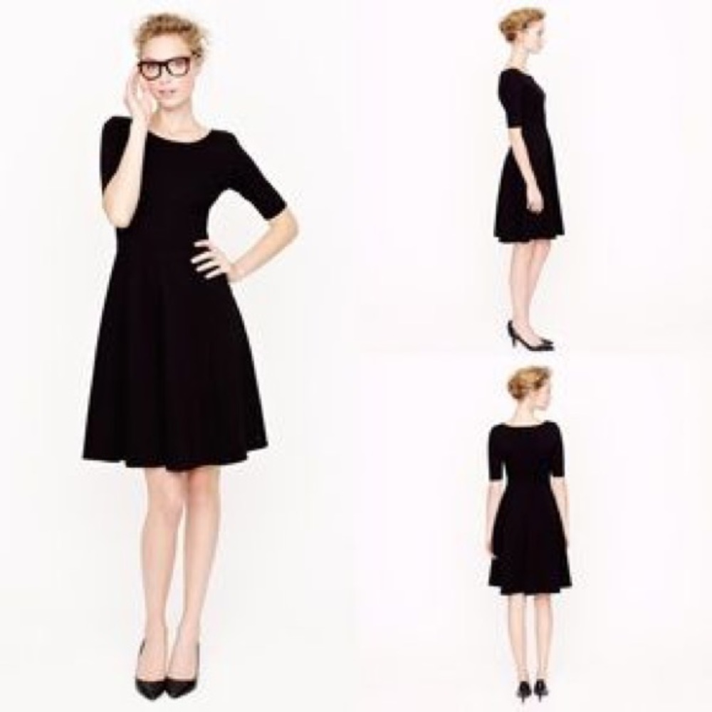 J Crew Flared Ponte Day Dress